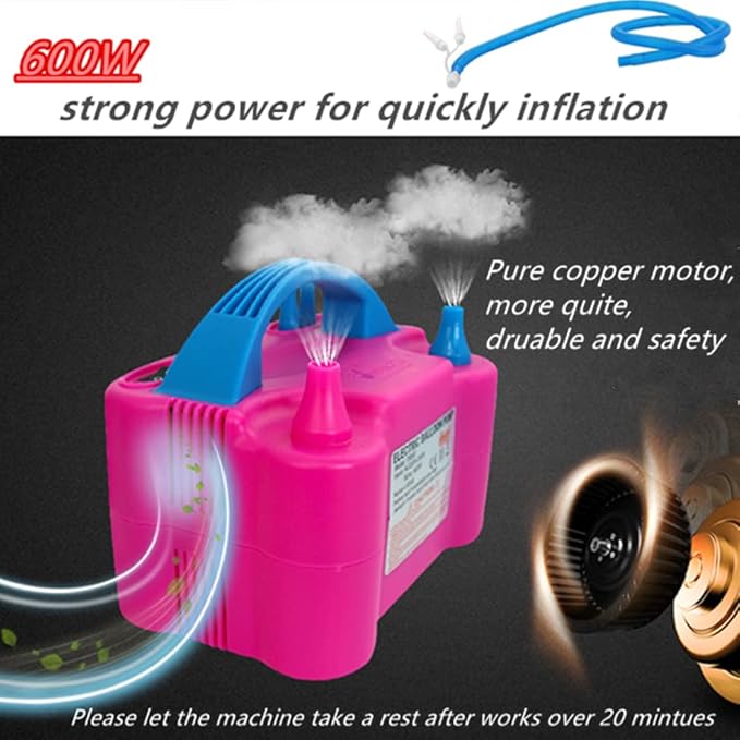 Balloon Pump, Portable Dual Nozzle Ballon Inflator Pump for Balloons 110V 600W Electric Air Pump Blower, Balloon Arch kit &Balloon Garland kit, Balloons for Parties/Birthday Balloons Set nirvanaguru