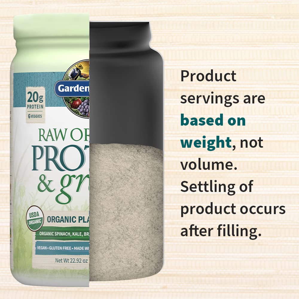 Garden of Life Raw Organic Protein & Greens - Vanilla - Vegan Protein Powder for Women and Men, Plant Protein, Pea Protein, Greens & Probiotics - Dairy Free, Gluten Free Low Carb Shake, 20 Servings - Nirvana Guru
