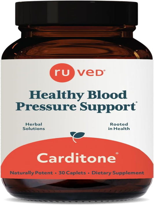 ruved Carditone, Doctor-Formulated, All-Natural Ayurvedic Herbal Supplement, Trusted for Over 30 Years, 30 Vegetarian Caplets Nirvana Guru