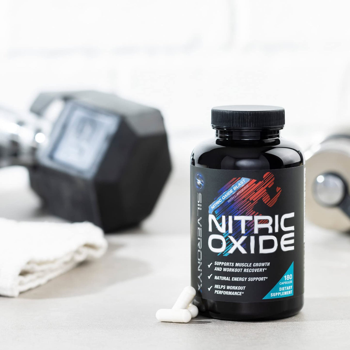 Extra Strength Nitric Oxide Supplement 3X Strength L Arginine, Citrulline Malate, AAKG, Beta Alanine - Premium Muscle Supporting Nitric Booster - Natural Energy & Heart Health Support - 180 Capsules Nirvana Guru