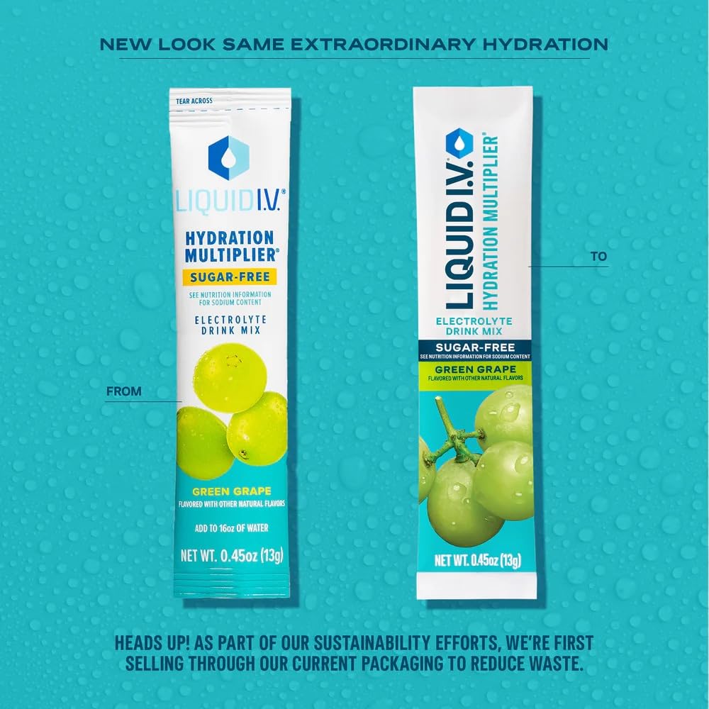 Liquid I.V.® Hydration Multiplier Sugar-Free - Rainbow Sherbet | Electrolyte Powder Drink Mix | 3 Pack (42 Servings) - Nirvana Guru