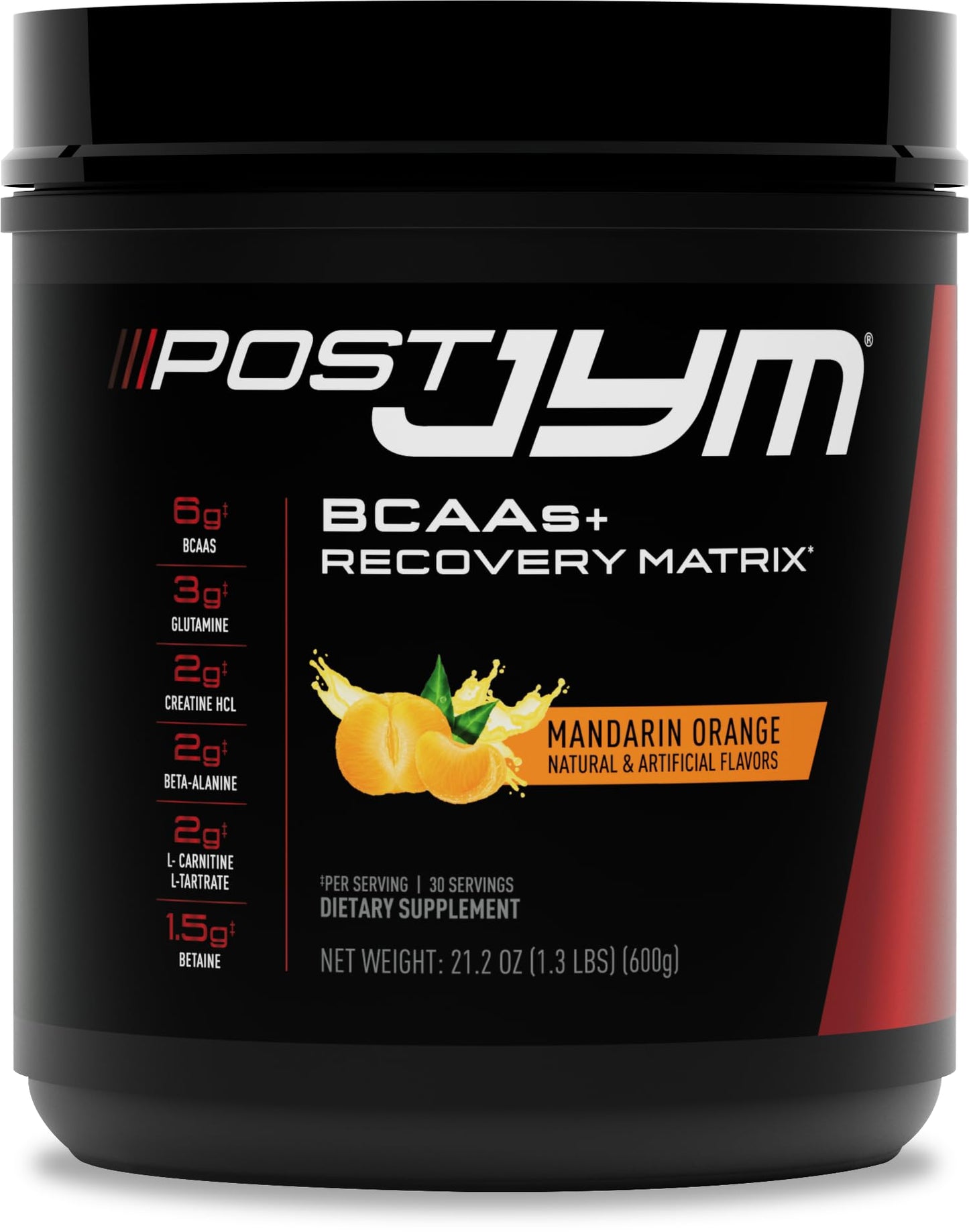 JYM Supplement Science Post JYM Active Matrix Mandarin Orange Amino Recovery Powder Pure Creatine HCL, BCAA’s, Glutamine, Carnitine, Betaine, Taurine for Strength, Repair, Performance 30 Servings Nirvana Guru