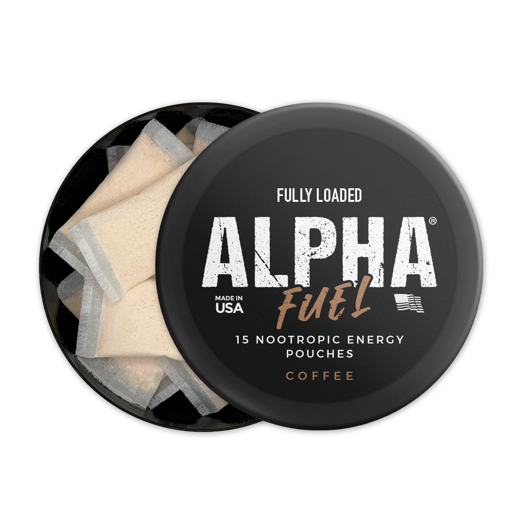 Fully Loaded Alpha Fuel Nootropic Pouches (Wintergreen Fuel) - Nootropic Energy Pouches with Caffeine, Alpha GPC, Tyrosine, Taurine, Guarana and More
