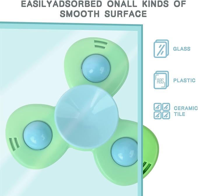 3PCS Suction Cup Spinner Toys for 1 2 Year Old Boys Spinning Toys Baby Toys 12-18 Months Sensory Toys for Toddlers 1-3 Easter Basket Stuffers Gifts for 1 Year Old Girls nirvanaguru