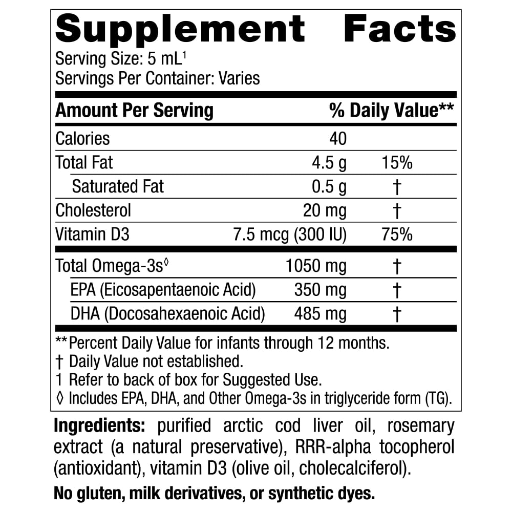 Nordic Naturals Baby’s DHA, Unflavored - 4 oz - 1050 mg Omega-3 + 300 IU Vitamin D3 - Supports Brain, Vision & Nervous System Development in Babies - Non-GMO - Servings May Vary - Nirvana Guru