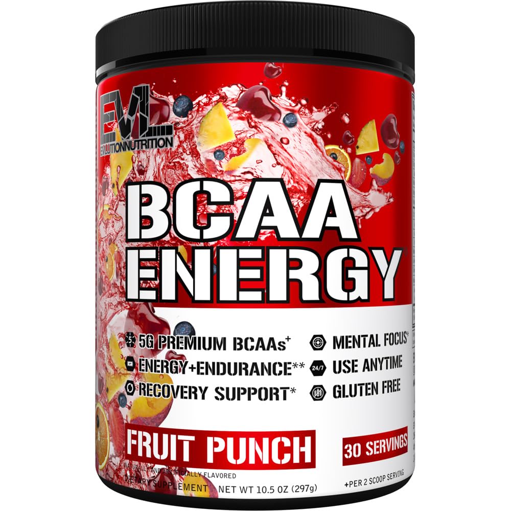 EVL BCAAs Amino Acids Powder - BCAA Energy Pre Workout Powder for Muscle Recovery Lean Growth and Endurance - Rehydrating Post Workout Recovery Drink with Natural Caffeine - Pink Lemonade Nirvana Guru
