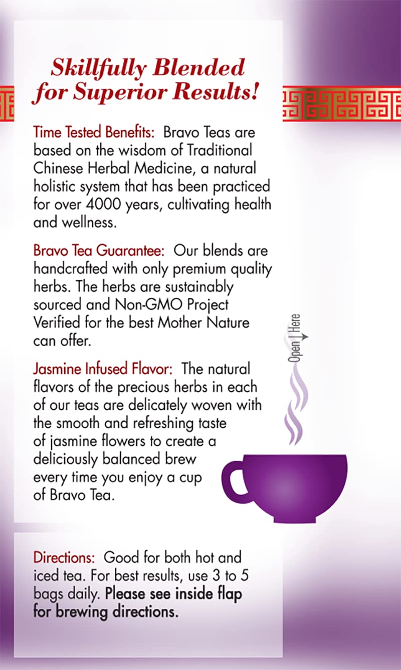 Bravo Tea Cholesterol Health Herbal Tea Caffeine Free, 20 Tea Bags - Nirvana Guru