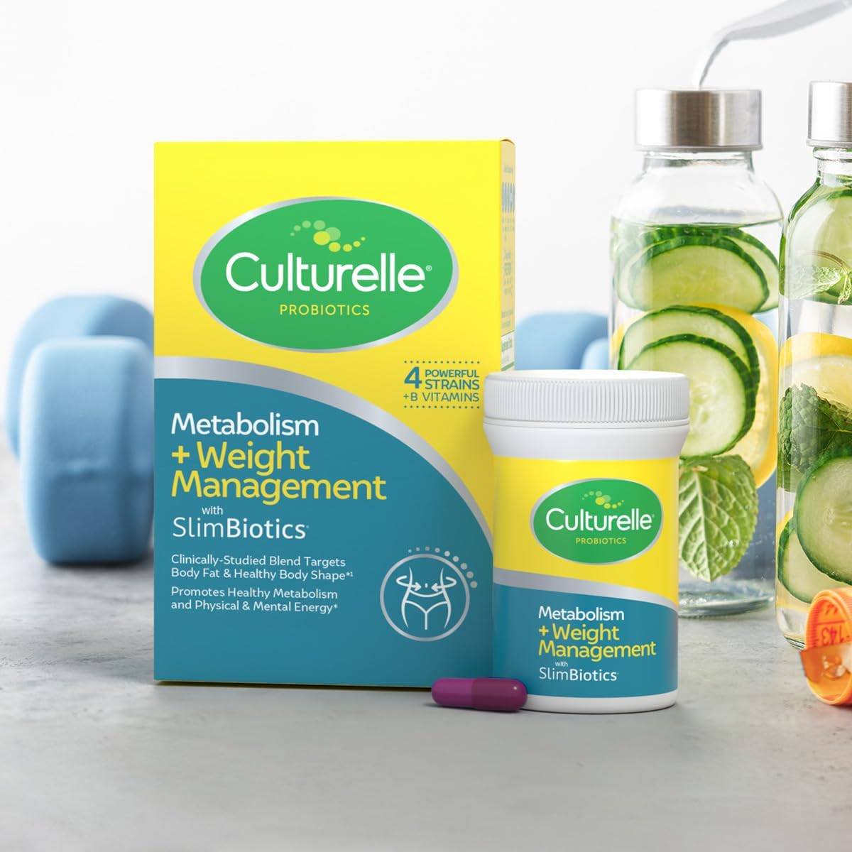 Culturelle Metabolism + Weight Management with SlimBiotics® Probiotic Capsules – 30 Count – Helps Safely Manage Weight - Promotes Healthy Metabolism and Physical & Mental Energy - Nirvana Guru