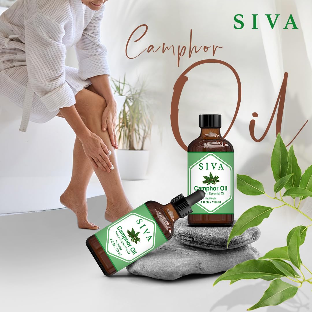 SIVA Lavender Essential Oil - 4 Fl Oz – Natural Lavender Oil - for Diffuser, Face, Skin Care, Aromatherapy, Hair Care, Scalp and Body Massage - with Dropper - Nirvana Guru