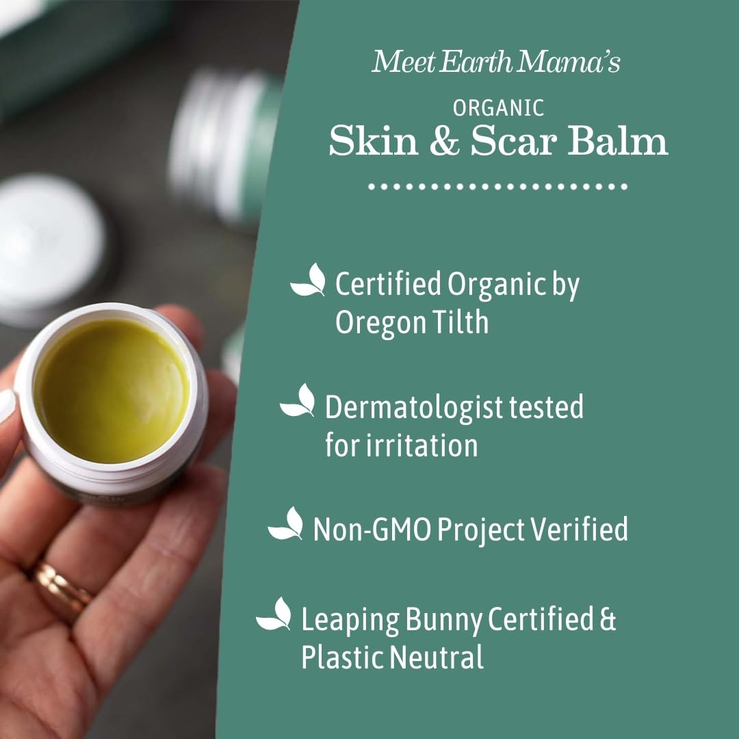 Earth Mama Organic Skin & Scar Balm |C-Section Recovery Skin Care, Pregnancy Stretch Mark Scar Cream with Organic Jojoba Oil, Tamanu Oil & Gotu Kola Nirvana Guru