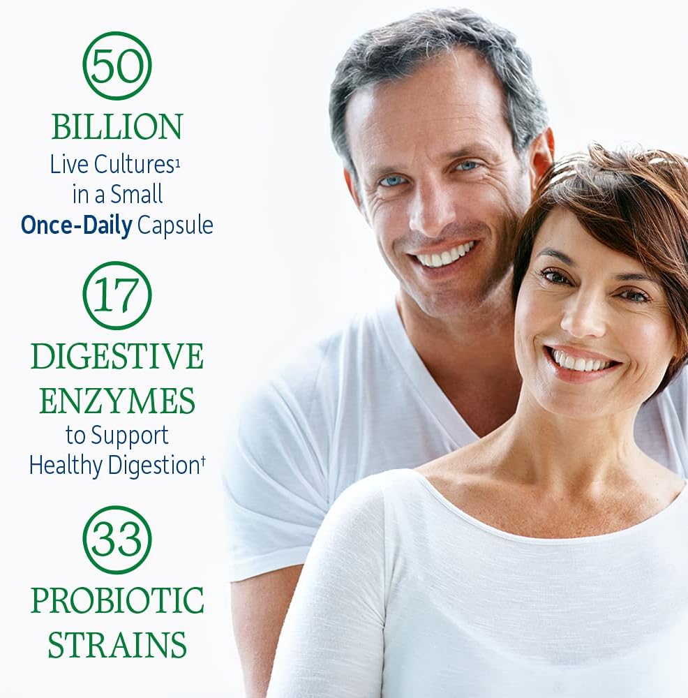 Garden of Life RAW Probiotics Colon Care Shelf Stable - 50 Billion CFU Guaranteed Through Expiration - Once Daily - Certified Non-GMO & Gluten Free - No Refrigeration, 30 Vegetarian Capsules - Nirvana Guru