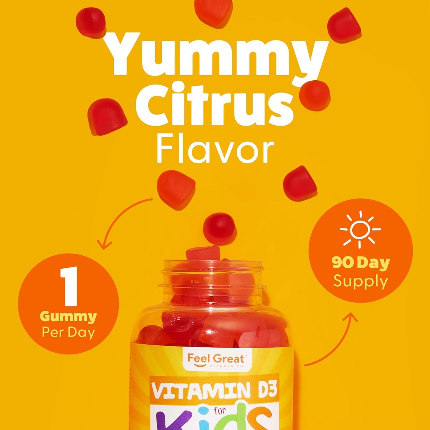 Feel Great Vitamin Co. Complete DHA Gummies for Kids | with Omega 3 6 9 + DHA, Vitamin C | Supports Healthy Brain Function, Vision & Heart Health | Gluten Free, Vegetarian | 60 Gummies Nirvana Guru