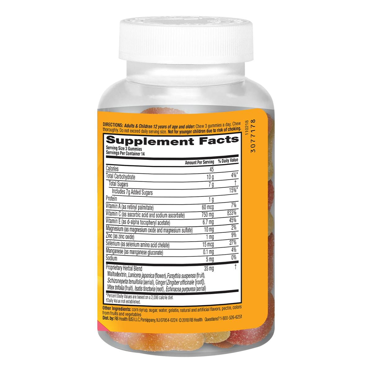 Airborne 750mg Vitamin C Immune Support Supplement Gummies for Adults, Assorted Fruit Flavor, Gluten Free Crafted Blend with Powerful Antioxidants Vitamins A C & E, 42 Gummies (4 Pack) Nirvana Guru