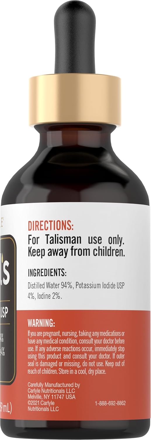 Carlyle Lugols Iodine 2 Percent 2 fl oz | Potassium Iodide and Iodine Solution 2% Liquid Drops Nirvana Guru