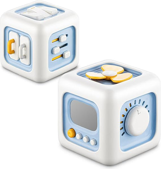 Busy Cube Toys for 1 Year Old Boy, Montessori Toys for 1+ Year Old, Travel Sensory Toys for Toddlers 1-3, Learning Fine Motor Skills| 1st Birthday Gifts Boy 9 12 Months + nirvanaguru