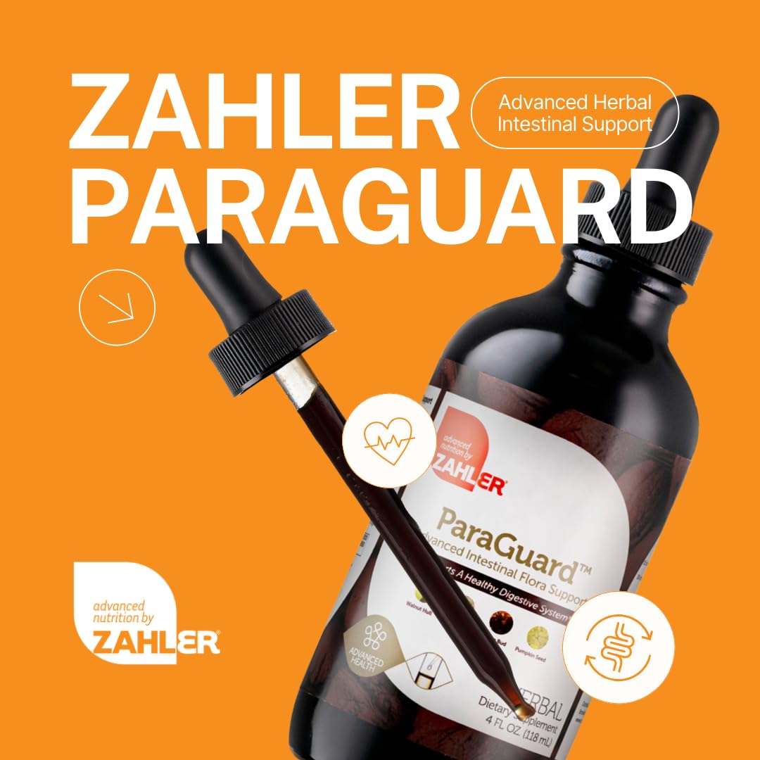 Zahler - ParaGuard Liquid Drops - Gut Health Supplement - Formula has Wormwood, Garlic Bulb, Pumpkin Seed, Clove & More - Natural Support for Humans - Certified Kosher (4 Oz) (4 oz., Drop) - Nirvana Guru
