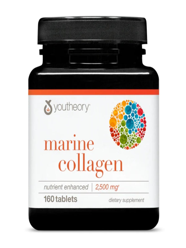 Youtheory Marine Collagen - 2,500 mg Hydrolyzed Collagen - Supports Skin* - Fish-Sourced Collagen - with Vitamin C, A, C, E, B6, B12 & More - Highly Digestible and Absorbable - 290 Tablets - Nirvana Guru