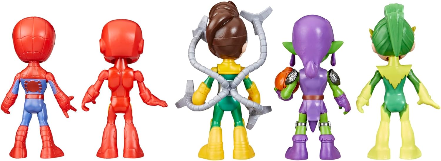 Spidey and his Amazing Friends Marvel, Friends & Foes Pack, 5 Action Figures, 4-Inch, Preschool Super Hero Toys for Kids Ages 3 and Up Nirvana Guru