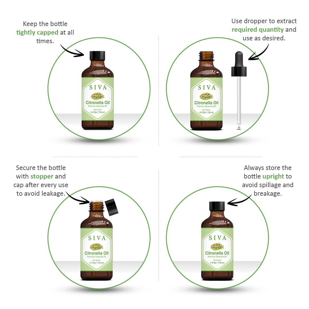 SIVA Lavender Essential Oil - 4 Fl Oz – Natural Lavender Oil - for Diffuser, Face, Skin Care, Aromatherapy, Hair Care, Scalp and Body Massage - with Dropper - Nirvana Guru