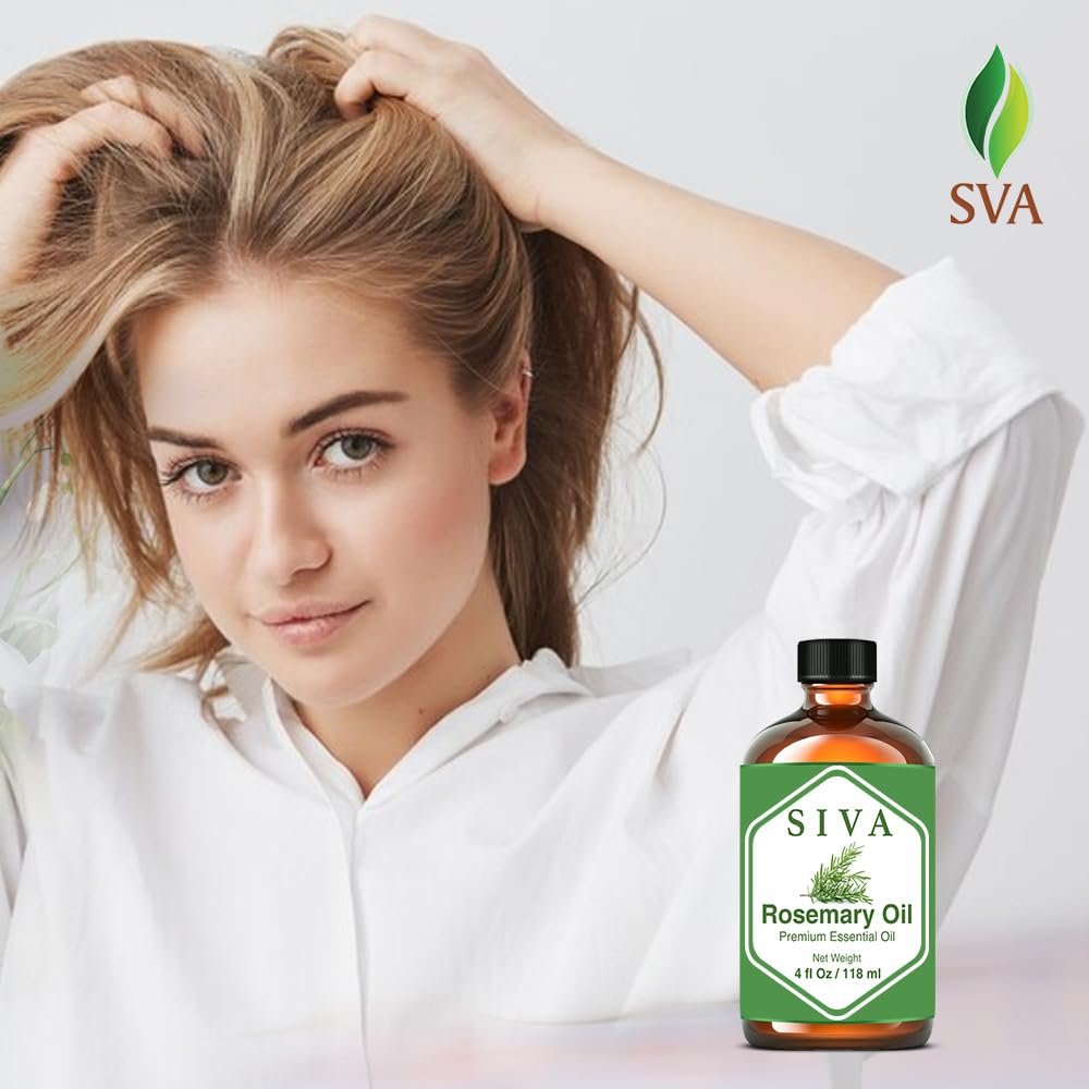 SIVA Lavender Essential Oil - 4 Fl Oz – Natural Lavender Oil - for Diffuser, Face, Skin Care, Aromatherapy, Hair Care, Scalp and Body Massage - with Dropper - Nirvana Guru