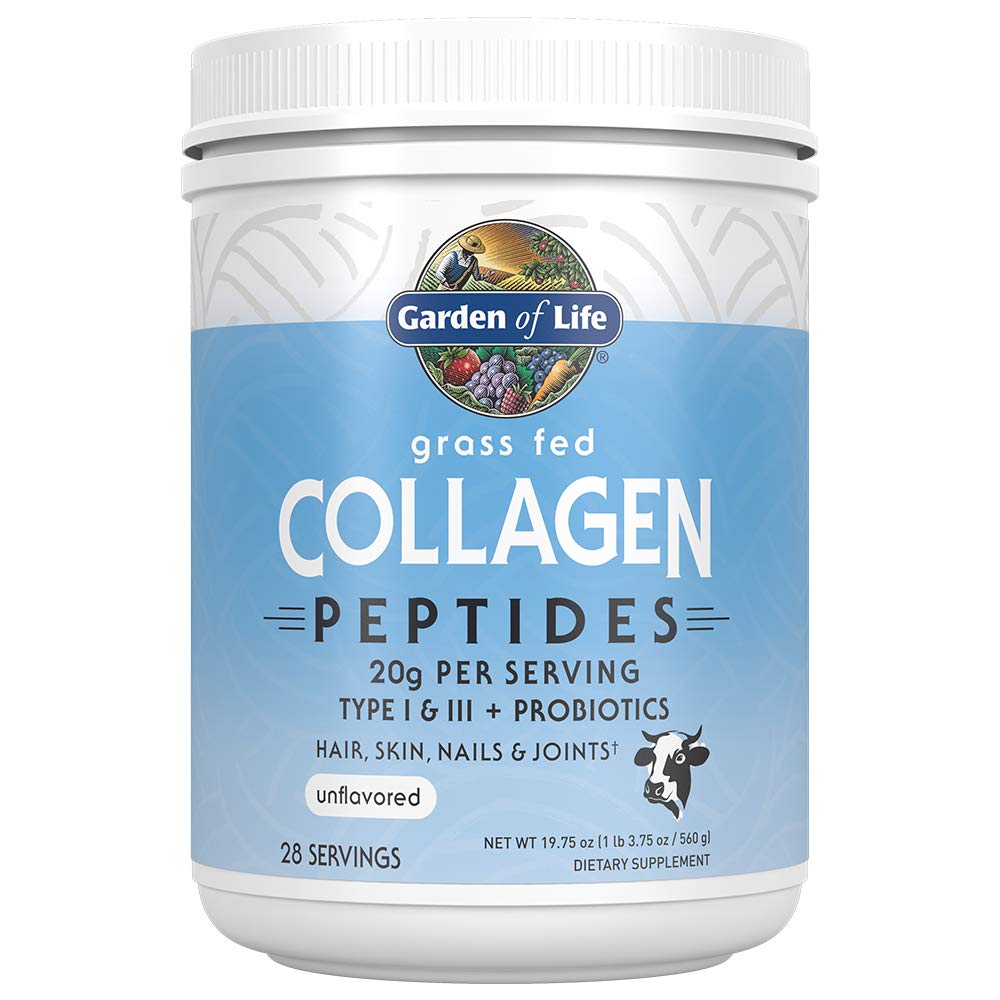 Garden of Life Grass Fed Collagen Peptides Powder Unflavored Collagen Powder for Women Men Hair Skin Nails Joints, Hydrolyzed Collagen Protein Supplements, Collagen for Women & Men, 28 Servings - Nirvana Guru
