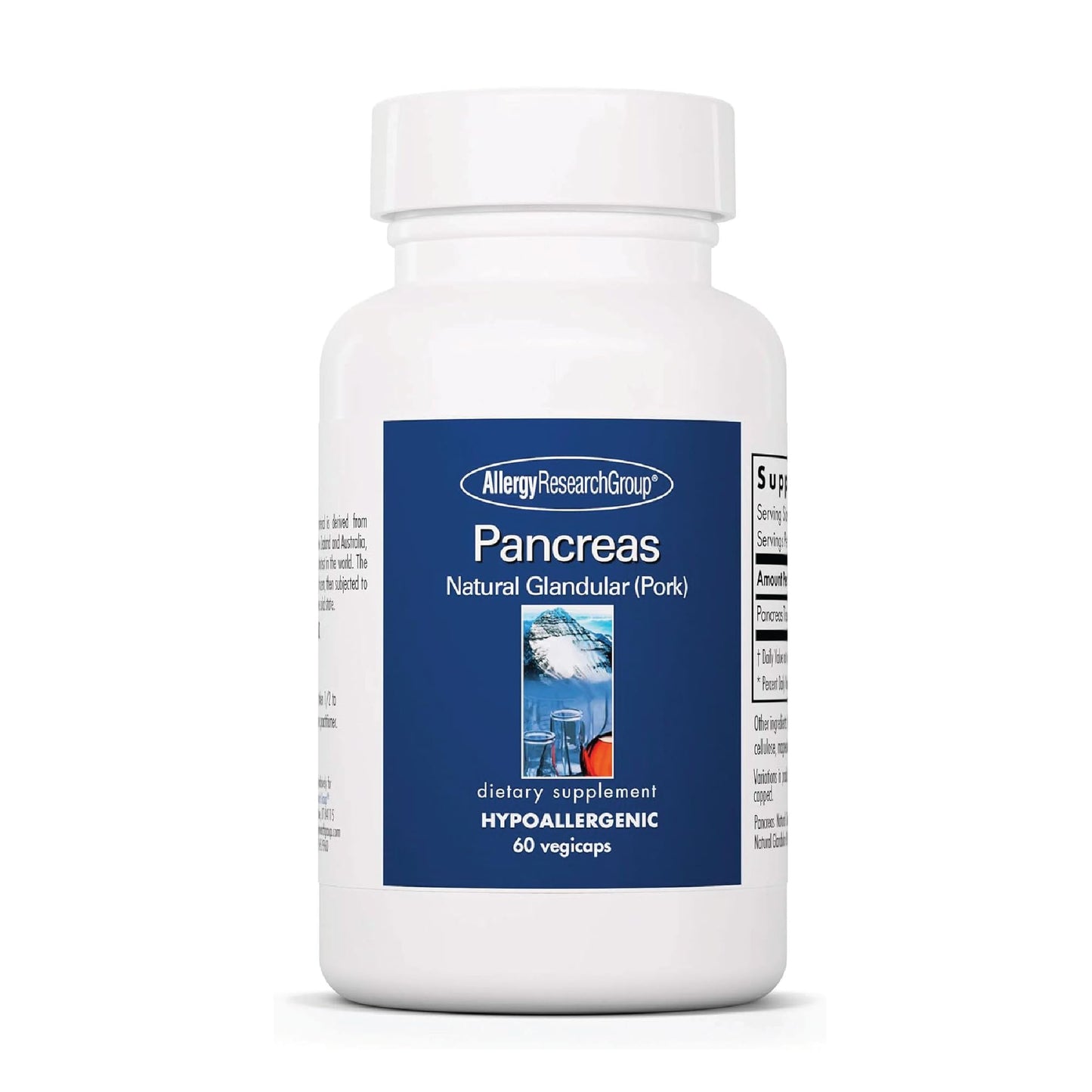 Allergy Research Group Pancreas Supplement - Pancreatic Enzymes for Women and Men, Digestive Pork Pancreas Powder Capsules, Healthy Digestion Support - 720 Capsules Nirvana Guru