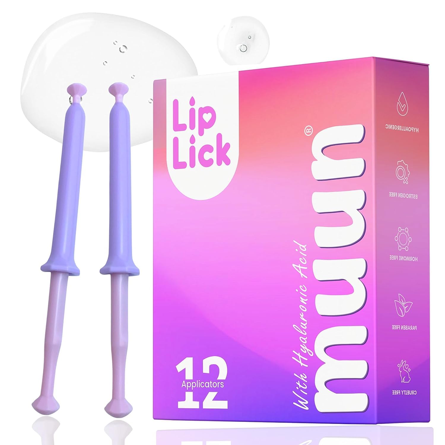 Muun Vaginal Moisturizer - Pack 12 Immediate Intimate Hydration - Dryness Burning Itching Discomfort Relief with Hyaluronic Acid - pH Balance - Estrogen & Hormone Free Nirvana Guru