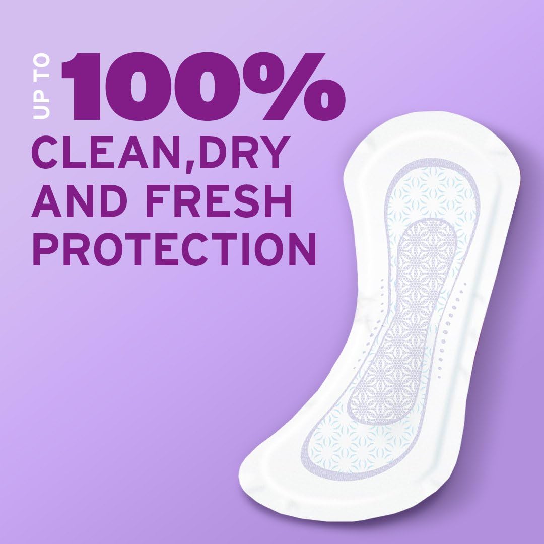 Poise Daily Liners, Incontinence Panty Liners, 2 Drop Very Light Absorbency, Regular Length, 48 Count of Pantiliners, Packaging May Vary