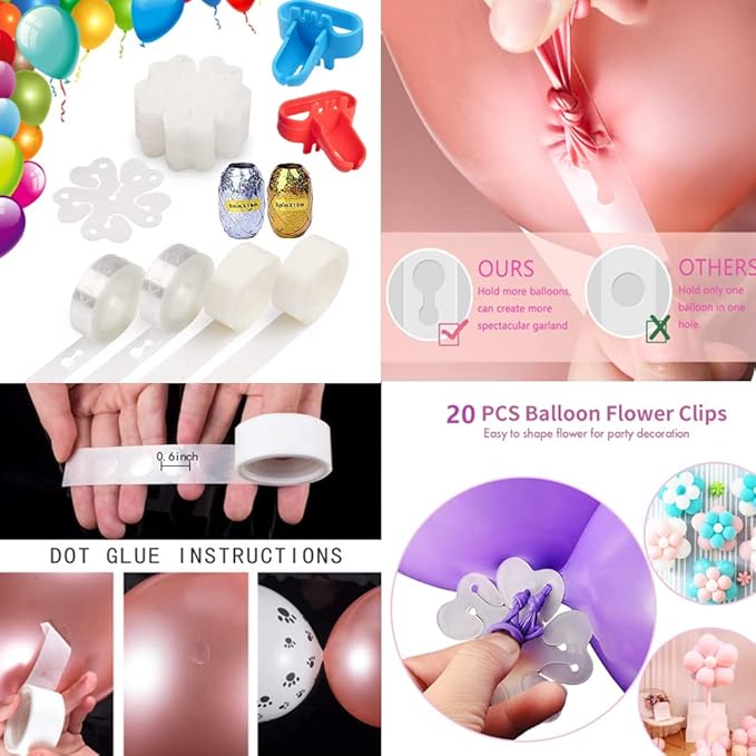 Balloon Pump, Portable Dual Nozzle Ballon Inflator Pump for Balloons 110V 600W Electric Air Pump Blower, Balloon Arch kit &Balloon Garland kit, Balloons for Parties/Birthday Balloons Set nirvanaguru