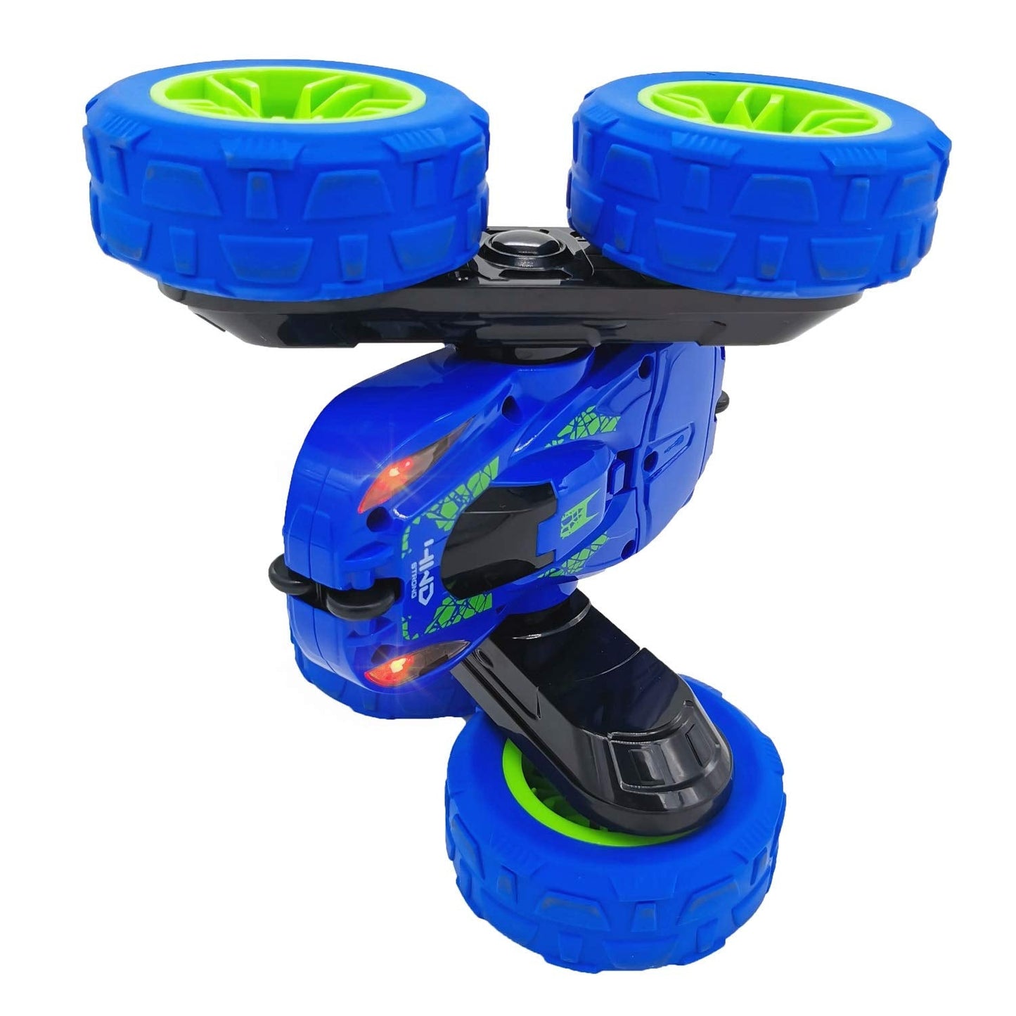 Threeking RC Stunt Cars Remote Control Car Double-Sided Driving 360-degree Flips Rotating Car Toy, Green Nirvana Guru