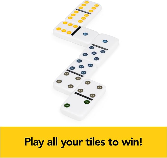 Spin Master Games, Mexican Train Dominoes Set in Aluminum Carry Case, Includes Colorful Trains for Fun-Filled Family Game Night, for Kids & Family, 2-8 Players, for Ages 8 & Up nirvanaguru