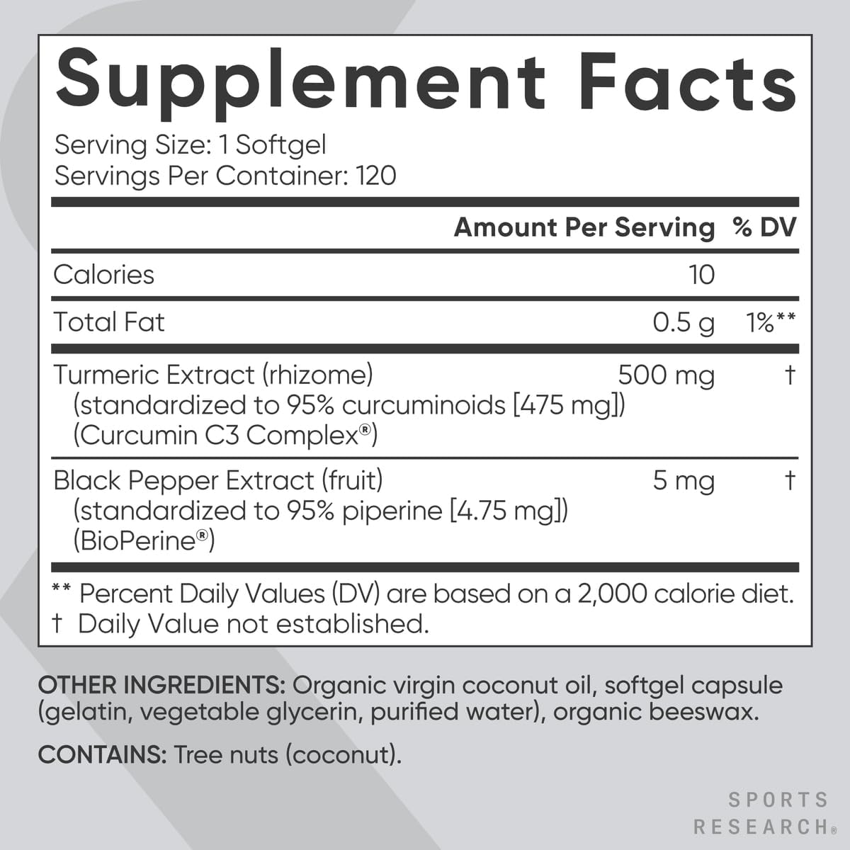 Sports Research Turmeric Curcumin C3 Complex - Nirvana Guru