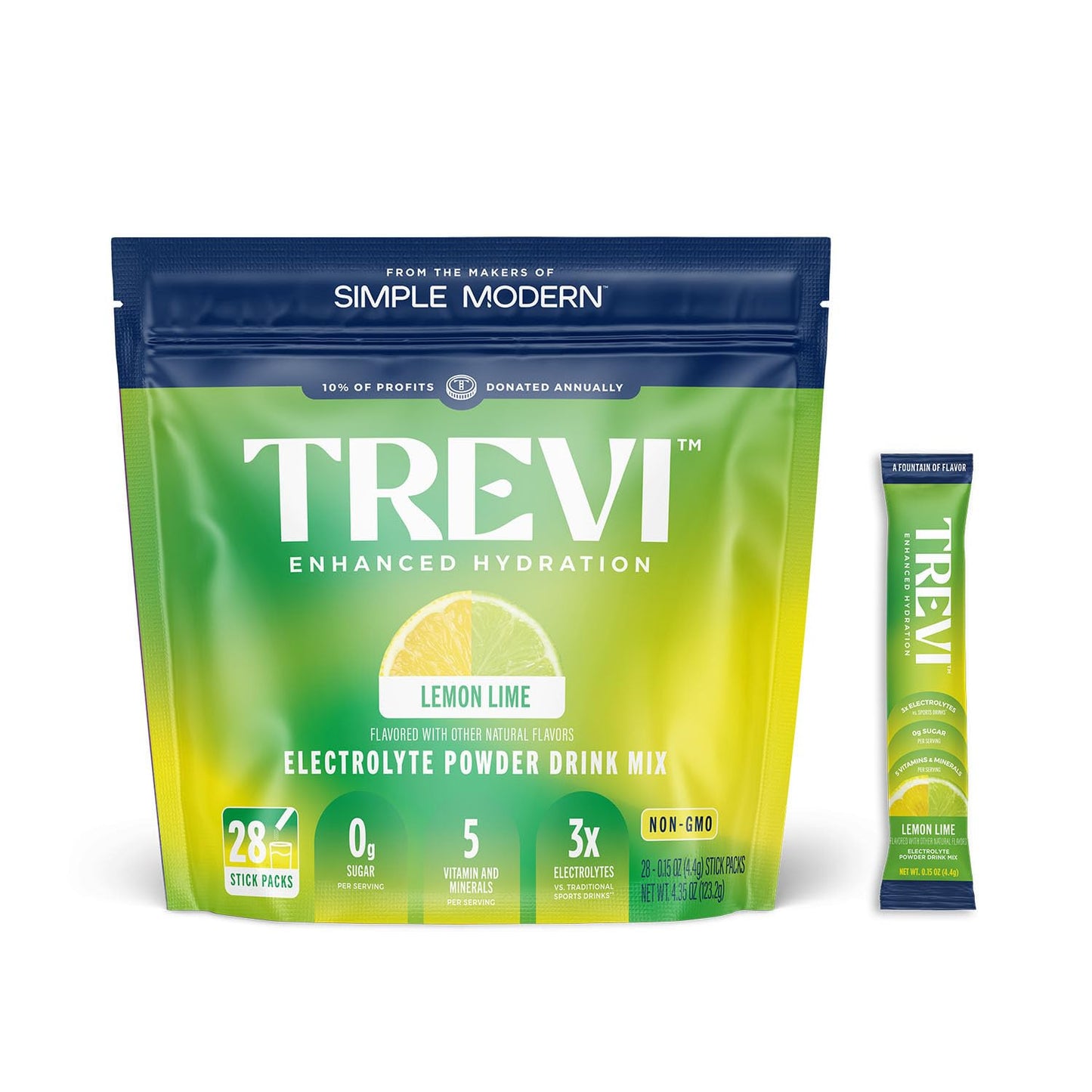TREVI™ Sugar Free Electrolytes - Drink Mix Hydration Powder Packets - 28 Count - Variety Pack 1
