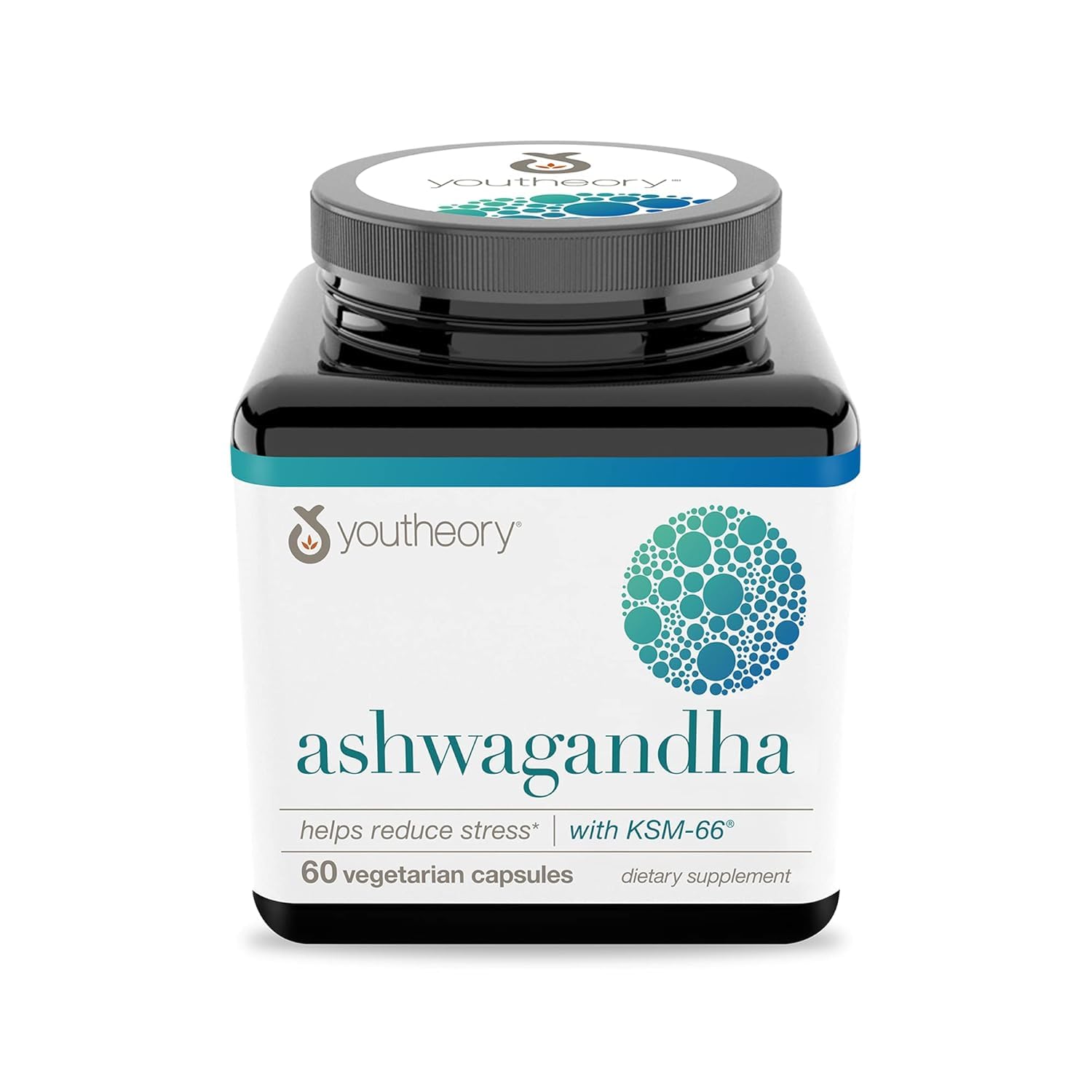 Youtheory Ashwagandha - 1,000 mg - Stress Support Supplement - Cortisol Support Supplement - Gluten, Dairy & Soy Free - 60 Vegetarian Capsules - Nirvana Guru