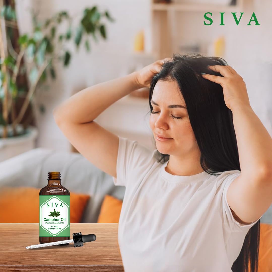 SIVA Lavender Essential Oil - 4 Fl Oz – Natural Lavender Oil - for Diffuser, Face, Skin Care, Aromatherapy, Hair Care, Scalp and Body Massage - with Dropper - Nirvana Guru