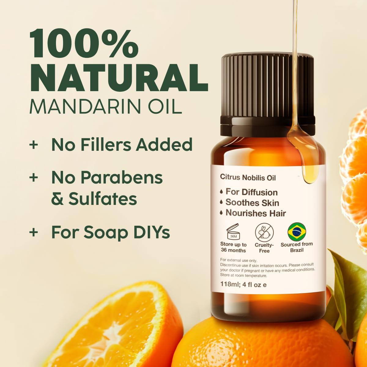 KUKKA essential oils 100% Pure & Natural Lavender Essential Oil for Diffuser, Body, Aromatherapy & Soap Making Scent (4 Fl Oz/118 ml)