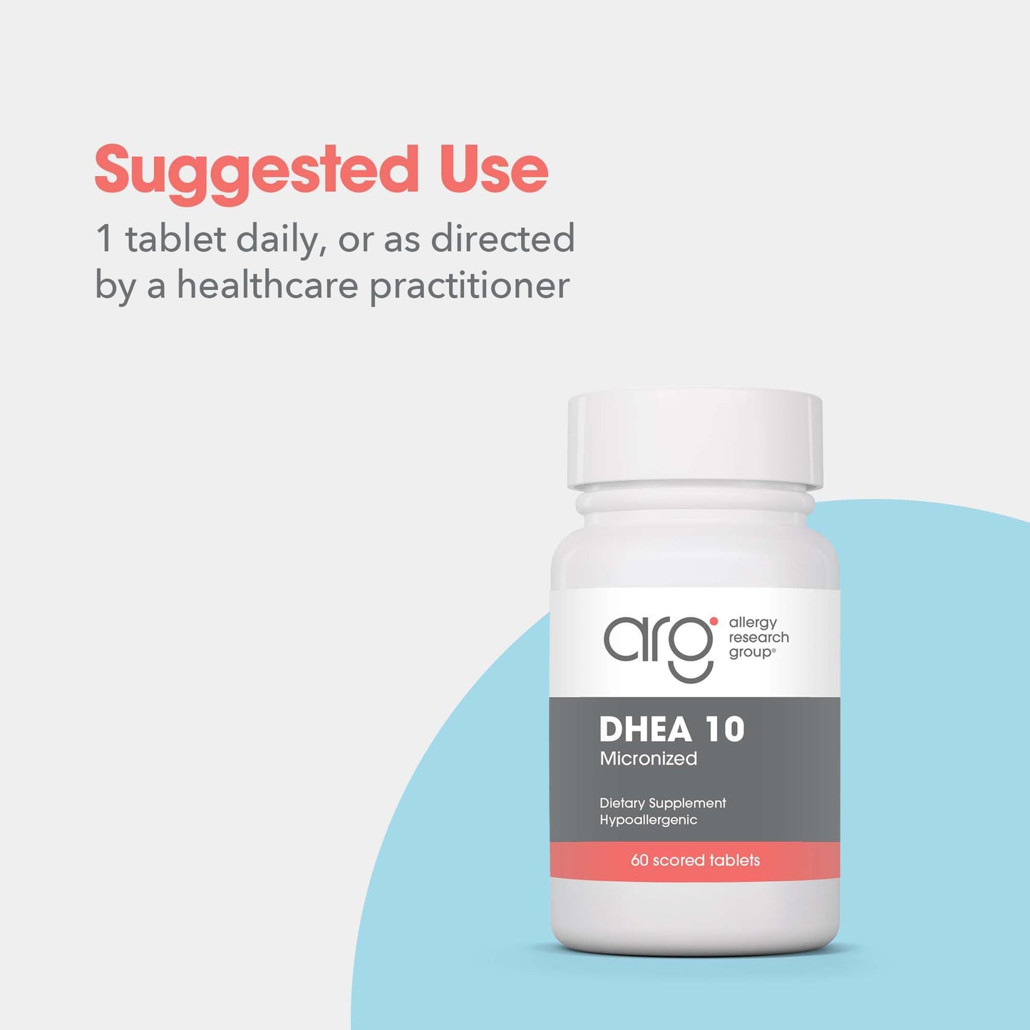 Allergy Research Group DHEA 25mg Supplement - Hormone Support for Men & Women, Micronized Lipid Matrix, Hypoallergenic, Soy-Free, Scored Tablets - 60 Count Nirvana Guru