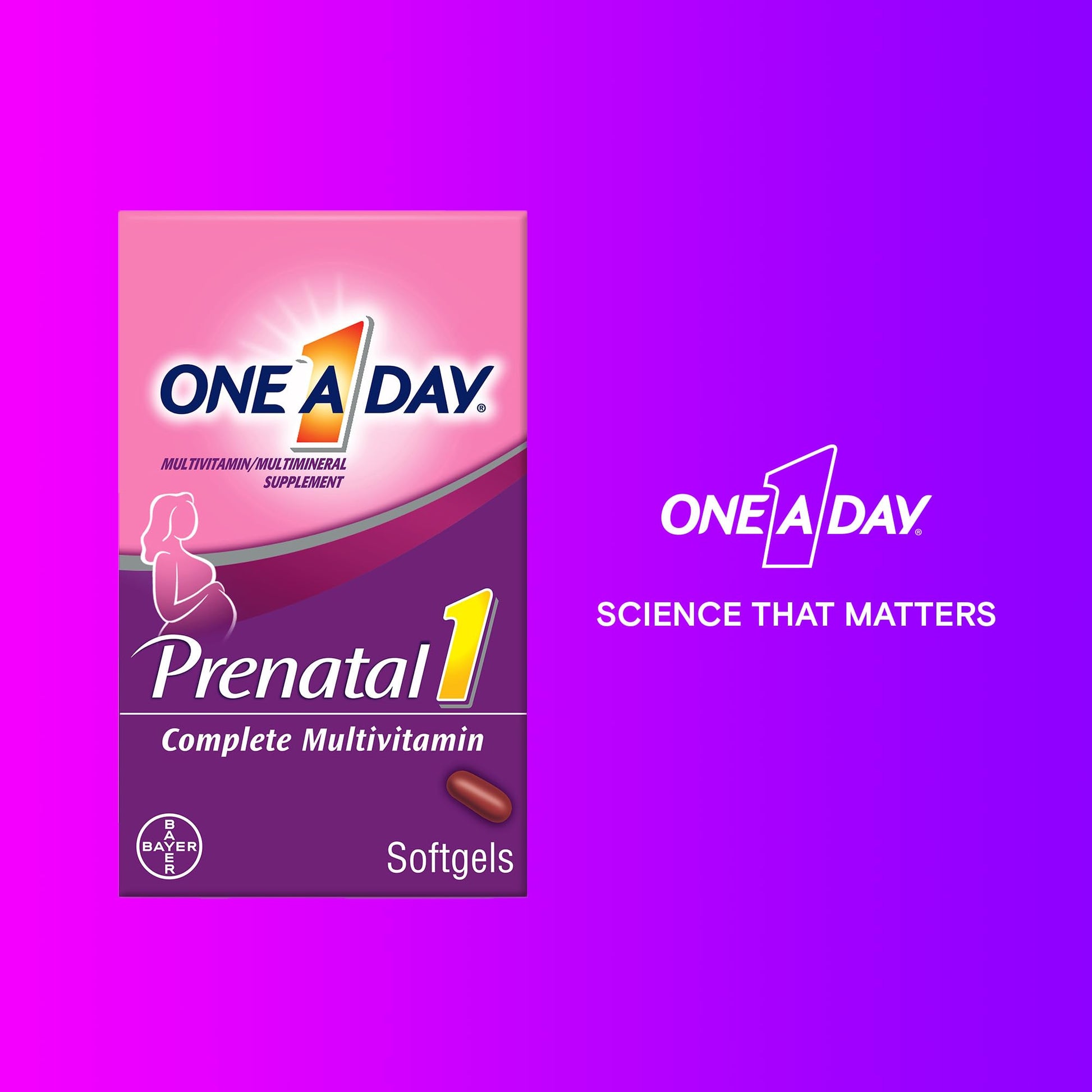 ONE A DAY Women's Prenatal 1 Multivitamin including Vitamins A, C, D, B6, B12, Iron, Omega-3 DHA & more - Supplement for Before, During, & Post Pregnancy, 30 Ct (Pack of 1)(Packaging May Vary) Nirvana Guru