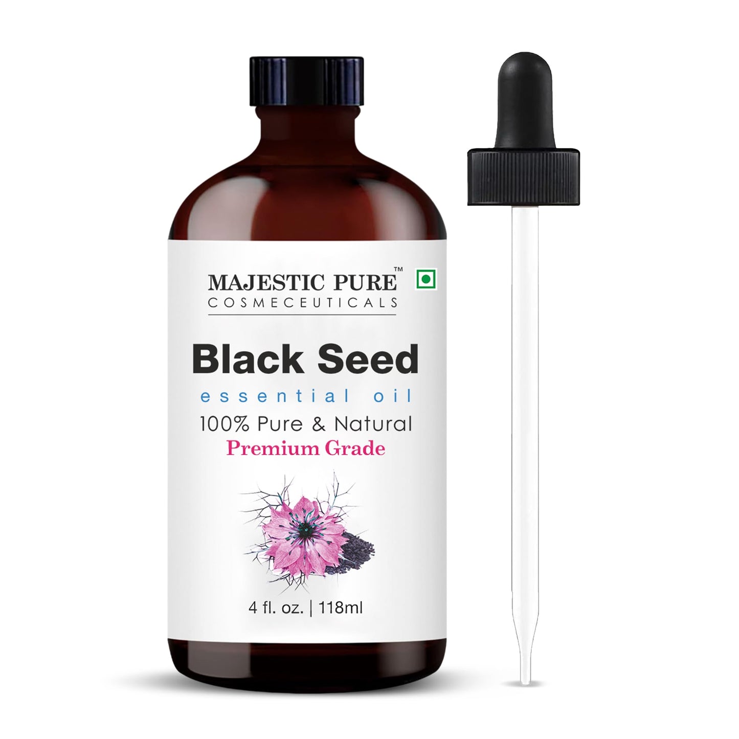Majestic Pure Lavender Essential Oil with Glass Dropper | 100% Pure and Natural Lavender Oil | Premium Grade Essential Oils for Diffusers, Skin, Aromatherapy, Massage | 4 Fl Oz - Nirvana Guru