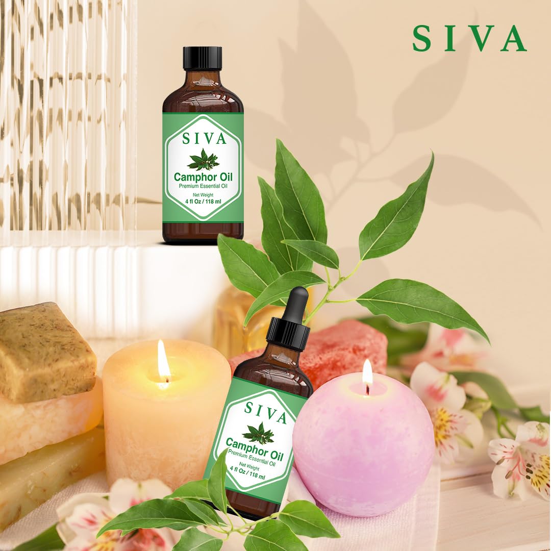 SIVA Lavender Essential Oil - 4 Fl Oz – Natural Lavender Oil - for Diffuser, Face, Skin Care, Aromatherapy, Hair Care, Scalp and Body Massage - with Dropper - Nirvana Guru
