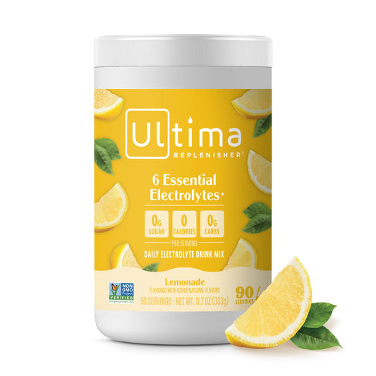 Ultima Replenisher Daily Electrolyte Powder Drink Mix – Sugar Free – Lemonade, 90 Servings – Hydration Powder with 6 Key Electrolytes and Trace Minerals – Keto Friendly, Vegan, Non-GMO - Nirvana Guru