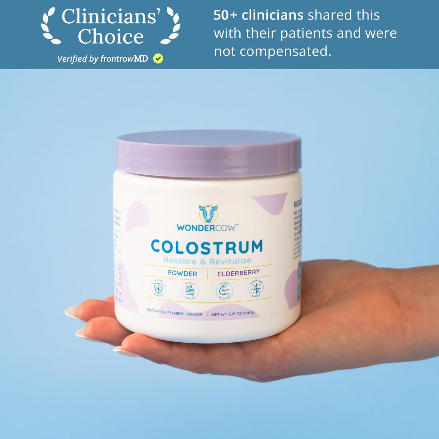 Colostrum Supplement Powder for Gut Health, Immune Support, Muscle Recovery & Wellness | Natural IgG Pure Whole Bovine Colostrum Superfood, Unflavored, 60 Servings Nirvana Guru