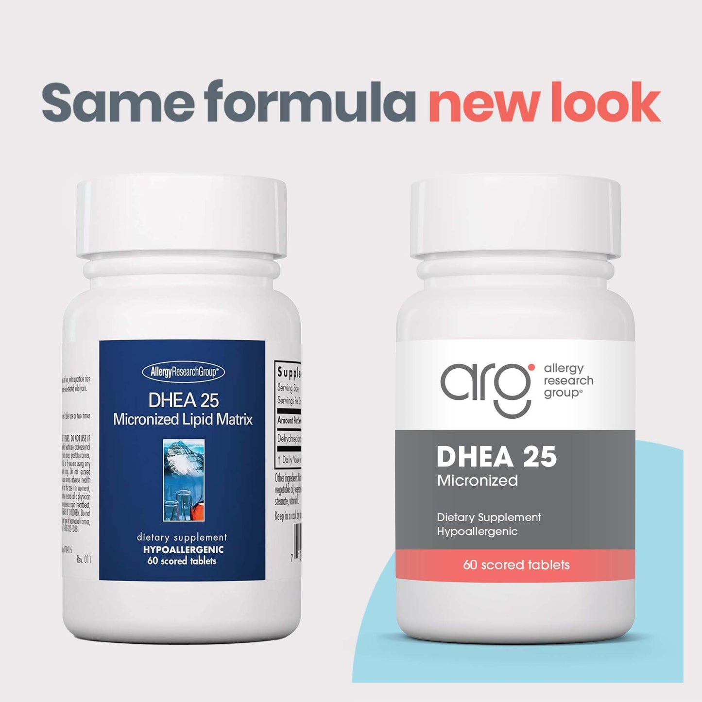 Allergy Research Group DHEA 25mg Supplement - Hormone Support for Men & Women, Micronized Lipid Matrix, Hypoallergenic, Soy-Free, Scored Tablets - 60 Count Nirvana Guru