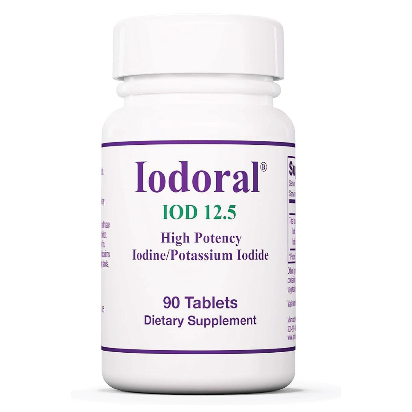 Optimox Iodoral 6.25 mg - Iodine Supplements for Thyroid Support, Potassium Iodide Tablets, Lugol Solution, Daily Vitamins and Minerals, High Potency Iodine Tablets - 90 Tablets 1-Pack Nirvana Guru