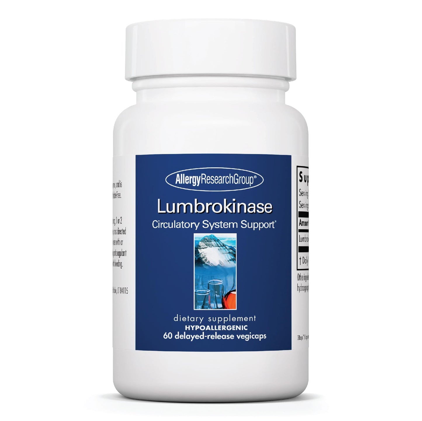 Allergy Research Group Lumbrokinase Supplement - Enzyme for Circulatory System Support, Supports Blood Circulation Already in The Normal Range, Cardiovascular Health - 60 Vegetarian Capsules Nirvana Guru