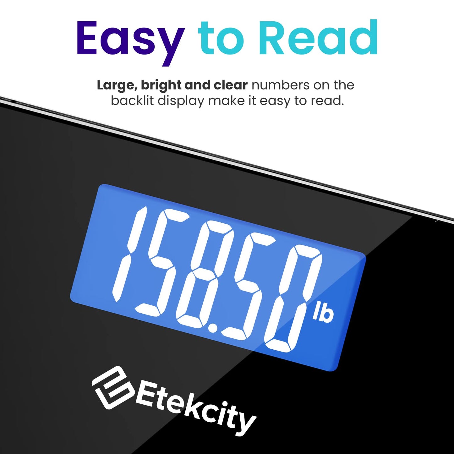 Etekcity Digital Body Weight Bathroom Scale, Large Blue LCD Backlight Display, High Precision Measurements,6mm Tempered Glass, 400 Pounds Nirvana Guru