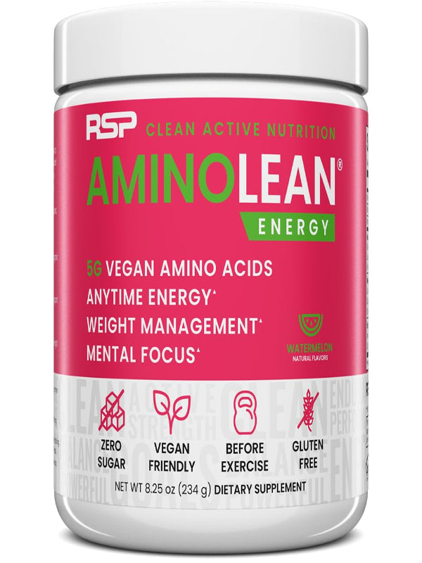 RSP NUTRITION AminoLean Pre Workout Powder, Amino Energy & Weight Management with Vegan BCAA Amino Acids, Natural Caffeine, Preworkout Boost for Men & Women, 30 Serv, Pink Lemonade… Nirvana Guru