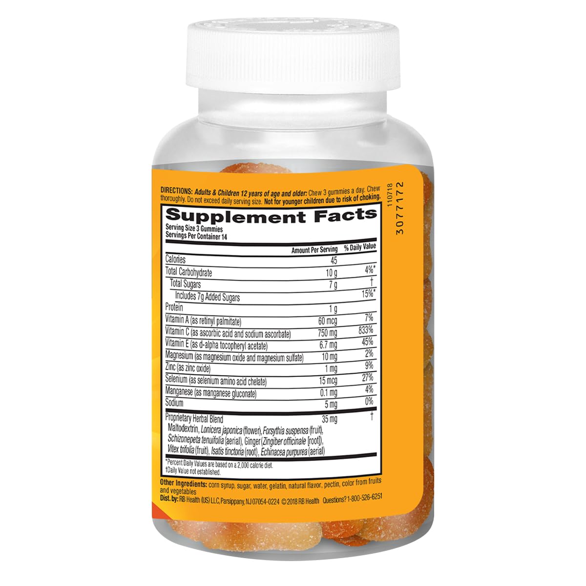 Airborne 750mg Vitamin C Immune Support Supplement Gummies for Adults, Zesty Orange Flavor, Gluten Free Crafted Blend with Powerful Antioxidants Vitamins C & E, 42 Gummies (2 Pack) Nirvana Guru