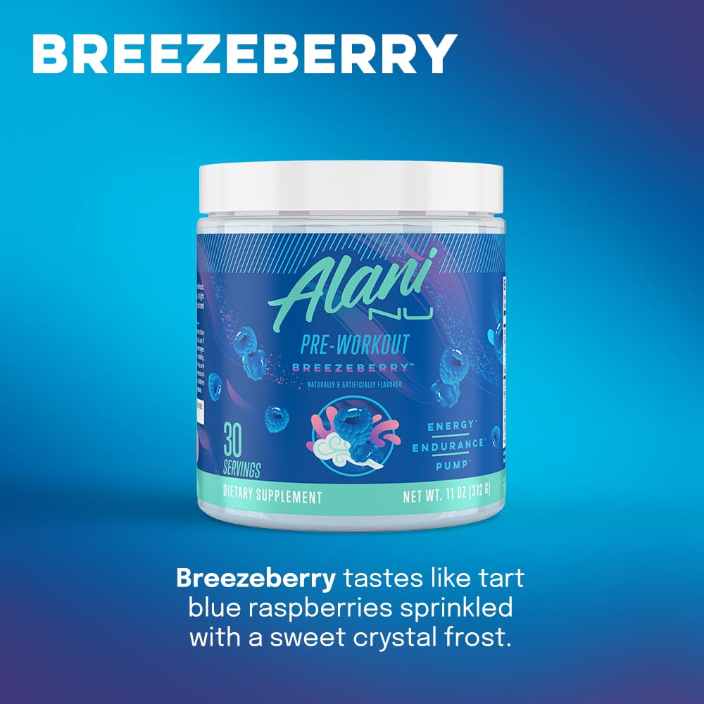 Alani Nu Pre Workout Powder Hawaiian Shaved ICE, Amino Energy Boost, Endurance Supplement, Sugar Free, 200mg Caffeine, L-Theanine, Beta-Alanine, L-Citrulline, 30 Servings Nirvana Guru
