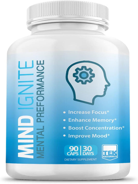 Mind Ignite™ Mental Performance 16 Ingredients - Extra Strength Nootropic Brain Supplement for Focus, Energy, Memory, Clarity, Concentration & More Nirvana Guru